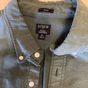 Dark green slim fit oxford